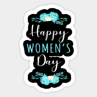 Happy International Womens Day 2023 Flowers Girl Women Sticker